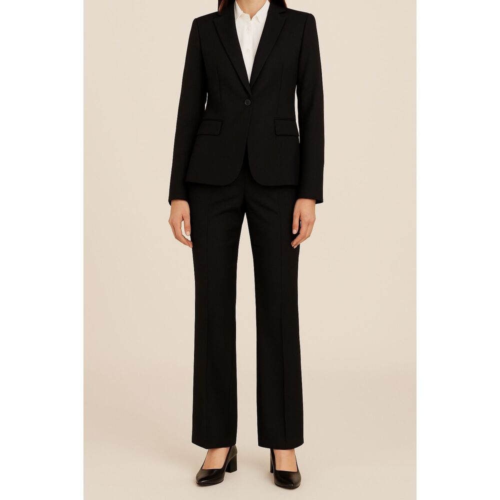 Dorothee Schumacher Rock´n shape Cotton Blend Straight Leg Black Pants S